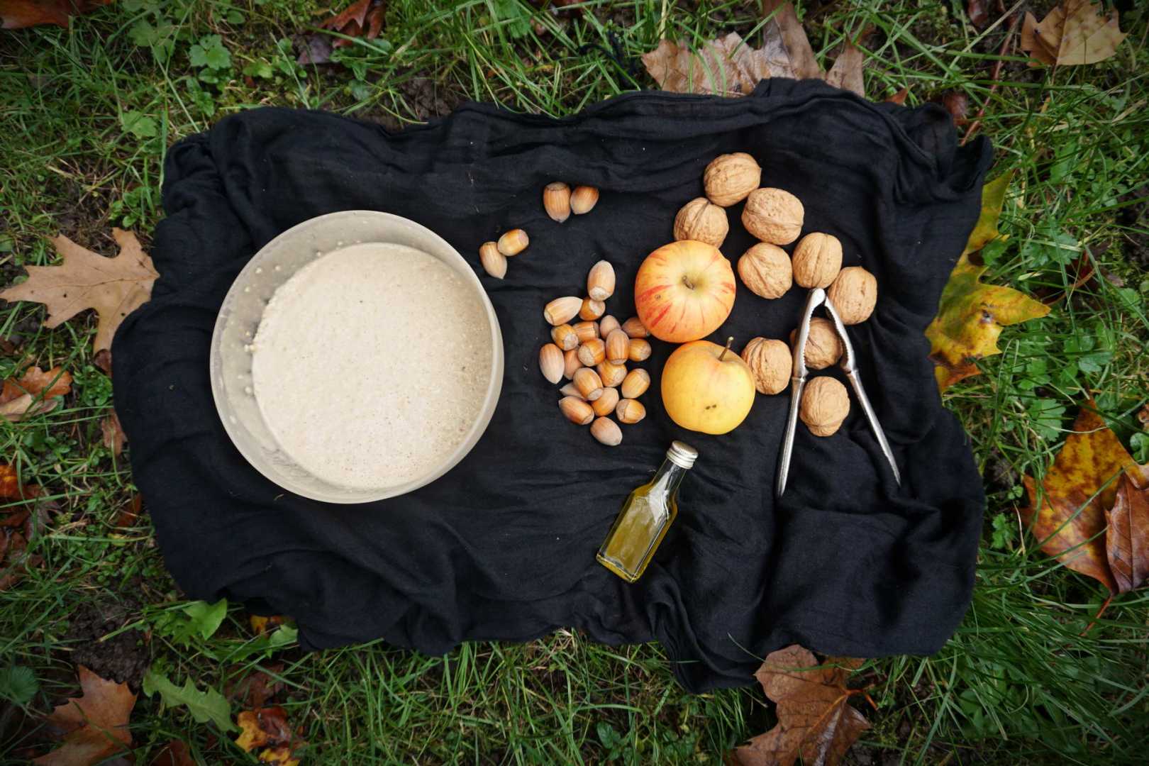 Zutaten Apfel-Nuss-Pfannkuchen